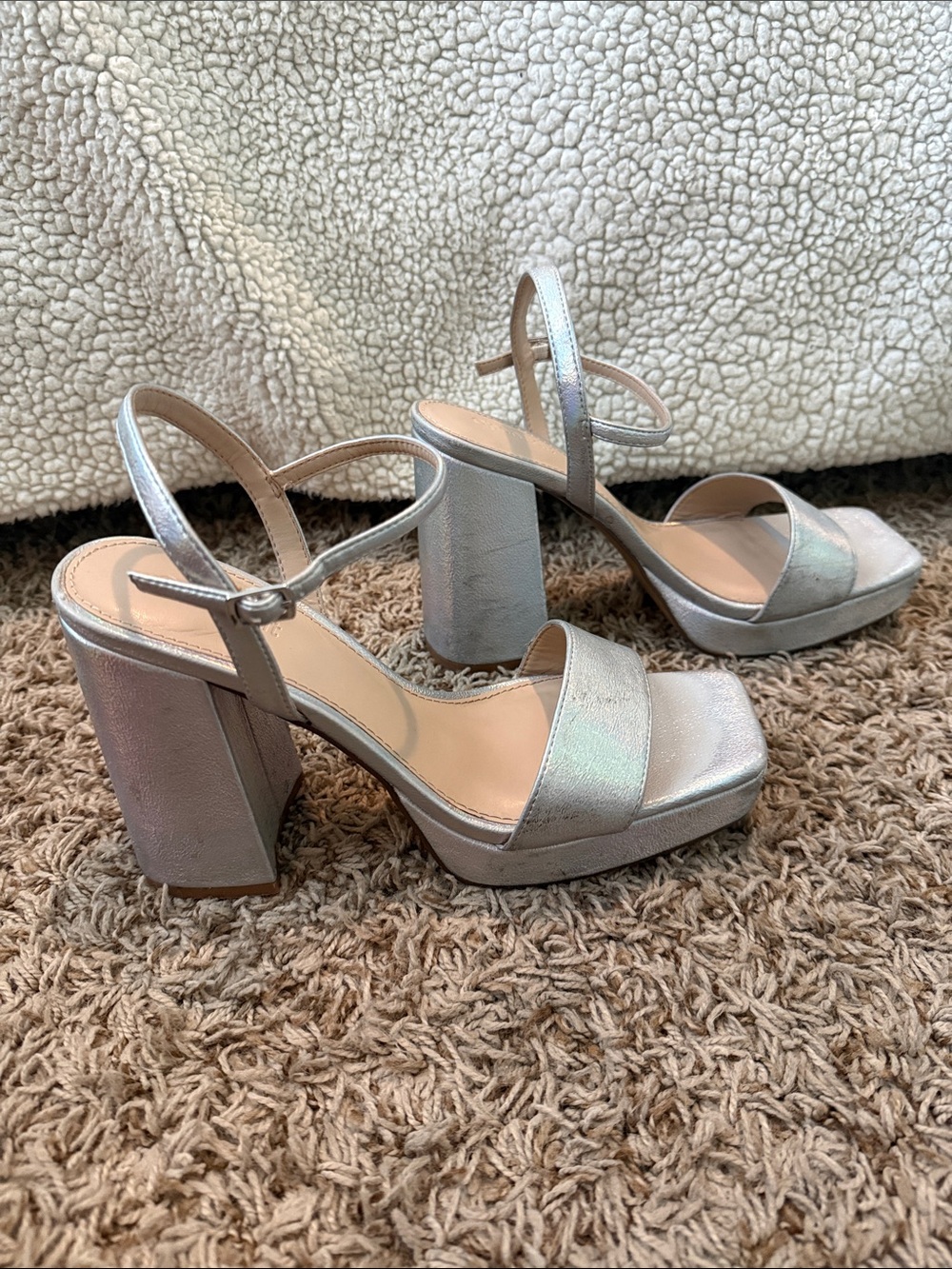Open Edit Silver Heels - Picture 2 of 3